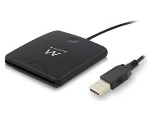 Ewent EW1052 lector de tarjeta inteligente USB 2.0 Negro (Espera 4 dias)
