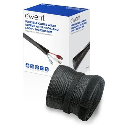 Ewent EW1557 organizador de cables Universal Pasacables Negro 1 pieza(s) (Espera 4 dias)-SX3 Ewent EW1557 organizador de cables Universal Pasacables Negro 1 pieza(s) (Espera 4 dias)