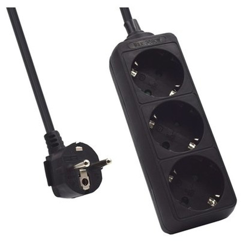 Ewent Ew3959 Regleta 3 tomas Negro-SX1 Ewent Ew3959 Regleta 3 tomas Negro