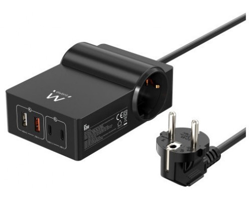 EWENT ESTACIÓN DE CARGA USB GAN FAST DE 65W – 2 USB A Y 2 USB C (Espera 4 dias)