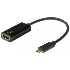 Ewent EW9823 adaptador de cable de vídeo 0,15 m USB Tipo C HDMI tipo A (Estándar) Negro (Espera 4 dias)