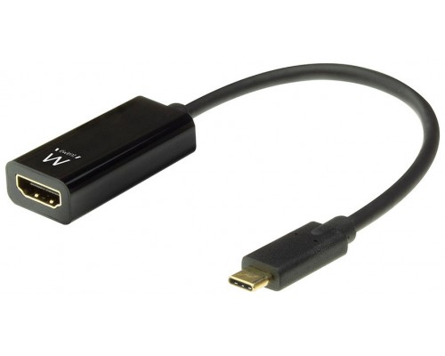 Ewent EW9823 adaptador de cable de vídeo 0,15 m USB Tipo C HDMI tipo A (Estándar) Negro (Espera 4 dias)