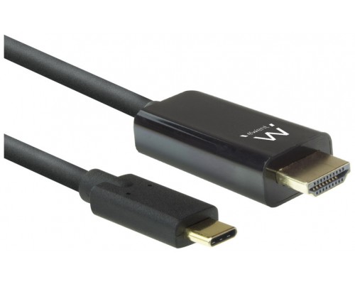 Ewent EW9824 adaptador de cable de vídeo 2 m USB Tipo C HDMI tipo A (Estándar) Negro (Espera 4 dias)