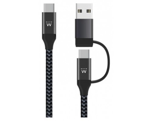 Ewent EW9918 cable USB 1 m USB 3.2 Gen 1 (3.1 Gen 1) USB C Negro (Espera 4 dias)