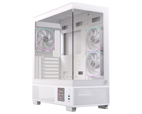 CAJA ATX SEMITORRE EINAREX S501D RGB BLANCA