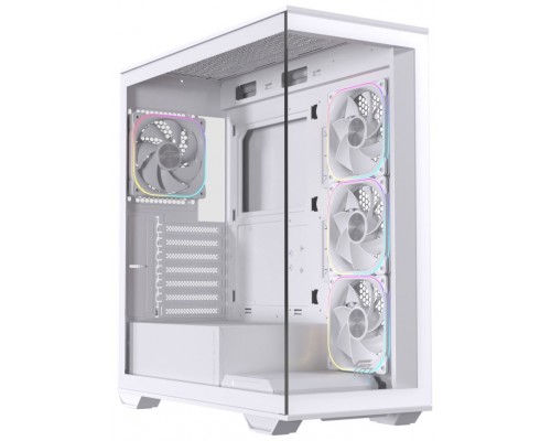 CAJA ATX SEMITORRE EINAREX S700 RGB 4 FANS BLANCA