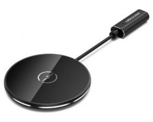 BASE DE CARGA INALAMBRICO USB-C 15W CIRCULAR NEGRO VENTION (Espera 4 dias)