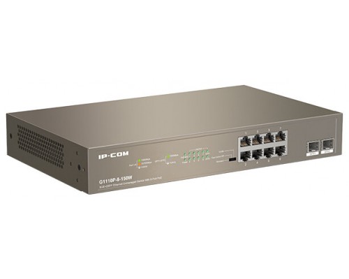 SWITCH IP-COM  8P GIGABIT+2SFP G1110P POE