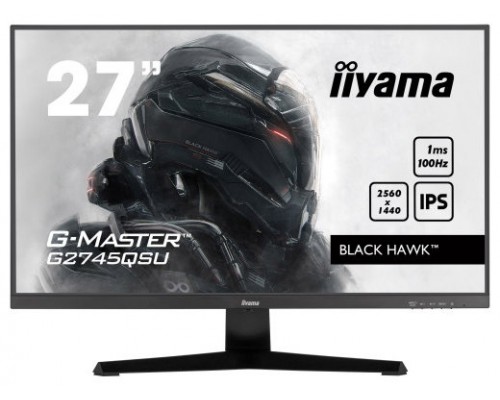 MONITOR IIYAMA 27"/2560 x 1440/100Hz/3.7 MPX/250CD/16:9/HDMI/IPS/NEGRO (Espera 4 dias)