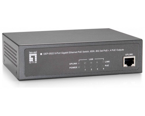 SWITCH LEVEL ONE GEP-0522 NO GESTION 5P 10/100/1000 4P