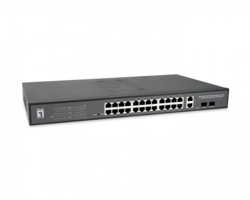 SWITCH LEVEL ONE GEP-2841 POE WEBSMART 24P 10/100/1000