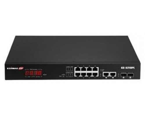 Edimax GS-5210PL Switch 10xGb PoE+ 2xSFP Surve