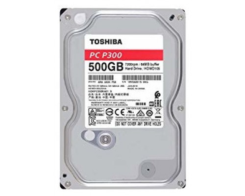HD 3.5" 500GB TOSHIBA 3.5"" P300 SATA3 7200RPM 64MB (Espera 4 dias)