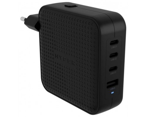 HYPERÂ® HYPERJUICEÂ® 100W USB-C GAN TRAVEL CHARGER (3C+1A) - BLACK