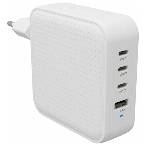 HYPERA HYPERJUICEA 100W USB-C GAN TRAVEL CHARGER (3C+1A)  WHITE