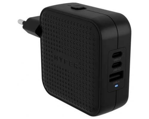 HYPERÂ® HYPERJUICEÂ® 70W USB-C GAN TRAVEL CHARGER (3C+1A) - BLACK