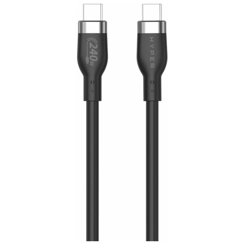 HYPER 2M SILICONE 240W USB-C CHARGING CABLE - BLACK