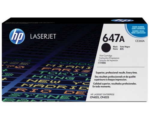 TONER HP CE260A Nº647A NEGRO 8.500PAG (Espera 4 dias)