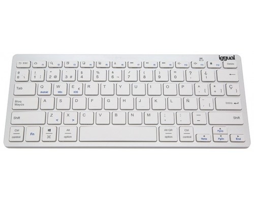 iggual Teclado Bluetooth Slim TKL-BT plata