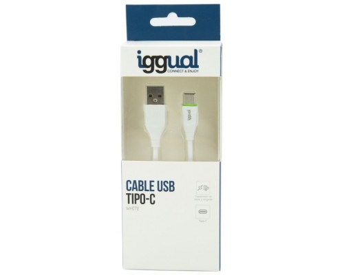 iggual cable USB-A/USB-C 100 cm blanco