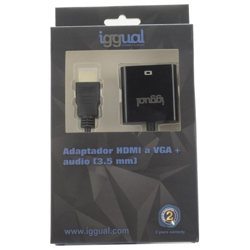 iggual Adaptador HDMI a VGA + audio (3.5 mm)-SX3 iggual Adaptador HDMI a VGA + audio (3.5 mm)
