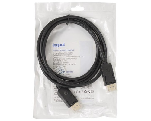 iggual Cable DisplayPort (M) 1.2 4K@60hz 1,8 m