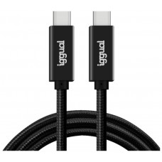 iggual Cable USB-C 3.2 Gen2x2 100W 5A 4K 1m nylon