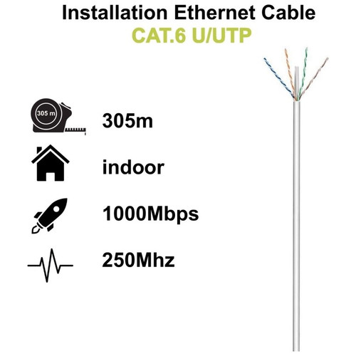 Ewent Bobina cable red Cat. 6 U/UTP, LSZH, 305mt-SX20 Ewent Bobina cable red Cat. 6 U/UTP, LSZH, 305mt