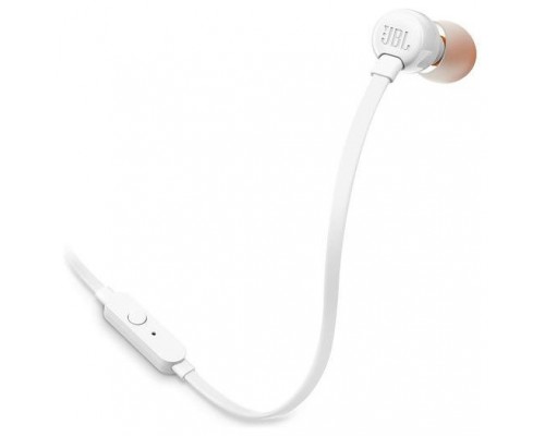 AURICULARES JBL T160 TUNE WIRED IN-EAR HEADPHONE WITH MIC WHITE