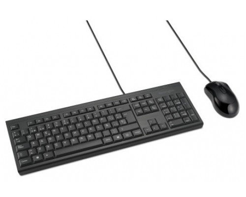 CONJUNTO DE RATÓN Y TECLADO MODELO KM100 EQ CON CABLE COLOR NEGRO KENSINGTON K75452ES (Espera 4 dias)
