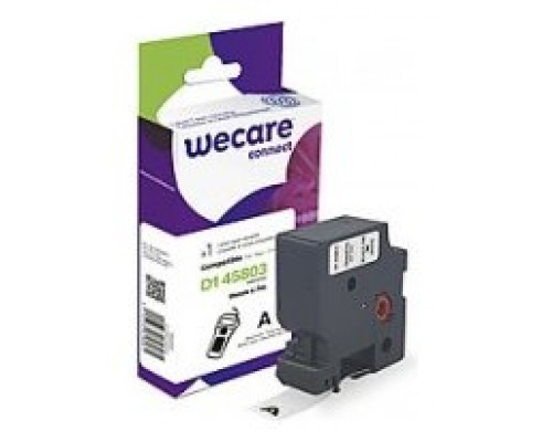 ARMOR    WECARE Etiqueta Blanca Texto negro para DYMO D1 45803 19mmx7m