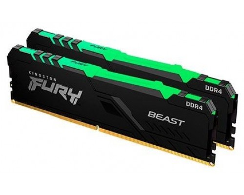 DDR4 KINGSTON 2x 8GB 3200 FURY BEAST NEGRO