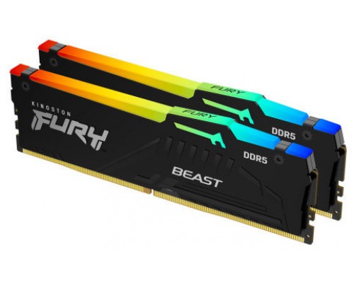 Kingston Technology FURY Beast RGB módulo de memoria 32 GB 2 x 16 GB DDR5 5600 MHz (Espera 4 dias)