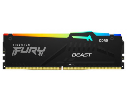 DDR5 32 GB 6000 Mhz. FURY BEAST RGB KINGSTON (Espera 4 dias)