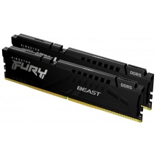 MEMORIA KINGSTON FURY BEAST BLACK DDR5 32GB KIT2 6000MHZ  CL40 KF560C40BBK2-32 (Espera 4 dias)