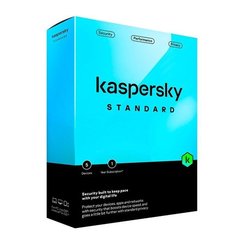 KASPERSKY ANTIVIRUS STANDARD 5 DISPOSITIVOS 1-SX6 KASPERSKY ANTIVIRUS STANDARD 5 DISPOSITIVOS 1