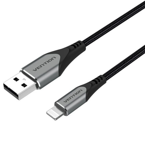CABLE 2.0 USB A LIGHTNING 0.5 M GRIS VENTION (Espera 4 dias)