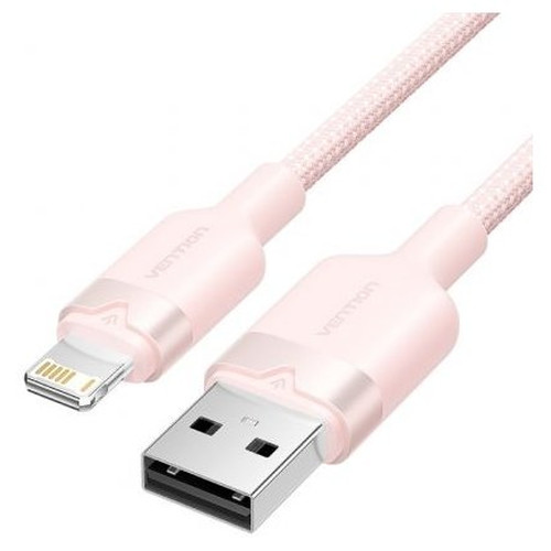 CABLE 2.0 USB A LIGHTNING TRENZADO 1 M ROSA VENTION (Espera 4 dias)