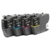 BROTHER Pack de 4 cartuchos de tinta negro, cian, magenta y amarillo LC421VAL para DCP-J1050DW / DCP