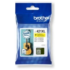 BROTHER Cartucho de tinta amarillo de larga duracion LC421XLY para DCP-J1050DW / DCP-J1140DW / MFC-J