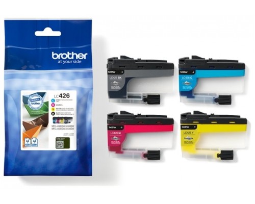 BROTHER pack de 4 cartuchos de tinta negro cian magenta y amarillo lc426val/LC426VAL