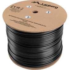 BOBINA CABLE DE RED LANBERG EXTERIOR SFTP RJ45 CAT.6A SOLIDO CU 305M NEGRO FLUKE PASSED-SX62 BOBINA CABLE DE RED LANBERG EXTERIOR SFTP RJ45 CAT.6A SOLIDO CU 305M NEGRO FLUKE PASSED