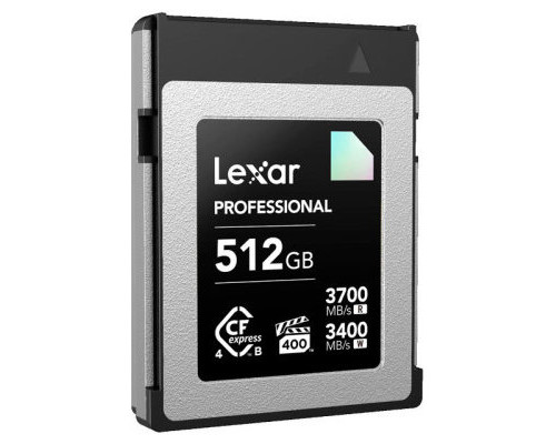 LEXAR 512GB PROFESSIONAL CFEXPRESS 4.0 TYPE-B CARD, UP TO 3700MB/S READ 3400MB/S WRITE. VPG 400 (Espera 4 dias)
