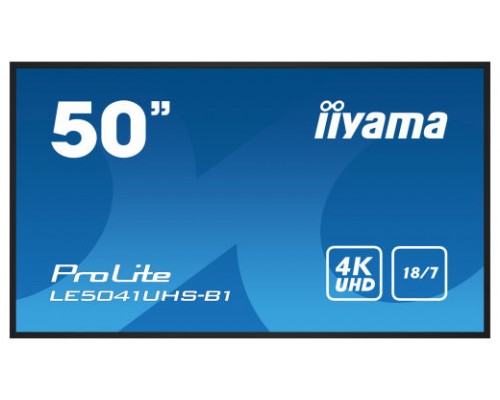 iiyama LE5041UHS-B1 pantalla de señalización Pantalla plana para señalización digital 125,7 cm (49.5") LCD 350 cd / m² 4K Ultra HD Negro 18/7 (Espera 4 dias)