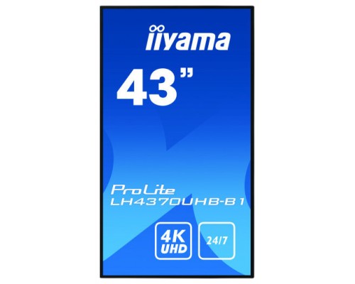 iiyama LH4370UHB-B1 pantalla de señalización Pantalla plana para señalización digital 108 cm (42.5") VA 4K Ultra HD Negro Procesador incorporado Android 9.0 (Espera 4 dias)