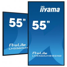MONITOR IIYAMA 55" UHD, 500CD/M2, LANDSCAPE PORTRAIT, MM 2X 10W, 3X HDMI, USB 2.0 X2, WIFI, LAN, MEDIA PLAY USB, CONTROL LAN / RS232C, IISIGNAGE2 (CMS/DMS), E-SHARE,ANDROID 11 OS, 24/7,VESA MOUNT 300X400(SOPORTE PARED INCLUIDO) (LH5560UHS-B2AG) (Espe