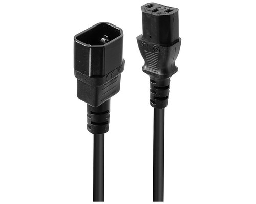 Lindy 30320 cable de transmisi&oacute;n Negro 0,5 m C14 acoplador C13 acoplador (Espera 4 dias)