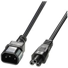 Lindy 30340 cable de transmisi&oacute;n Negro 1 m C14 acoplador C5 acoplador (Espera 4 dias)