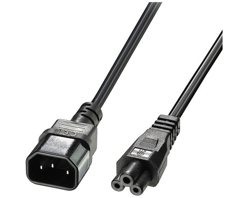 Lindy 30340 cable de transmisi&oacute;n Negro 1 m C14 acoplador C5 acoplador (Espera 4 dias)