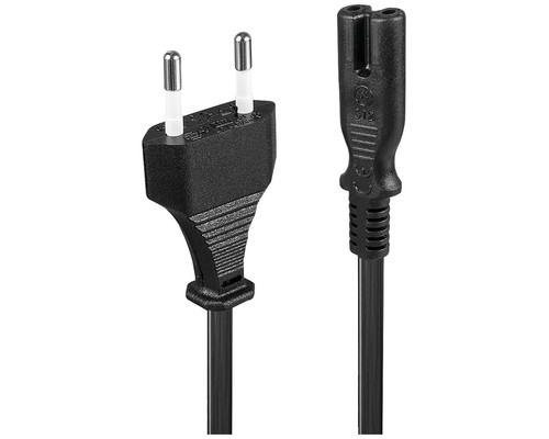 Lindy 30421 cable de transmisi&oacute;n Negro 2 m CEE7/16 C7 acoplador (Espera 4 dias)